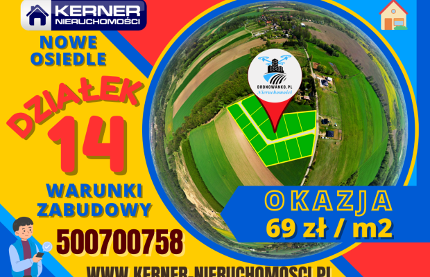 Działka Numer 1/5  o Powierzchni 856 m2 w Kompleksie 14 Działek wydane Warunki Zabudowy Długołęka k/ Nowogardu OKAZJA