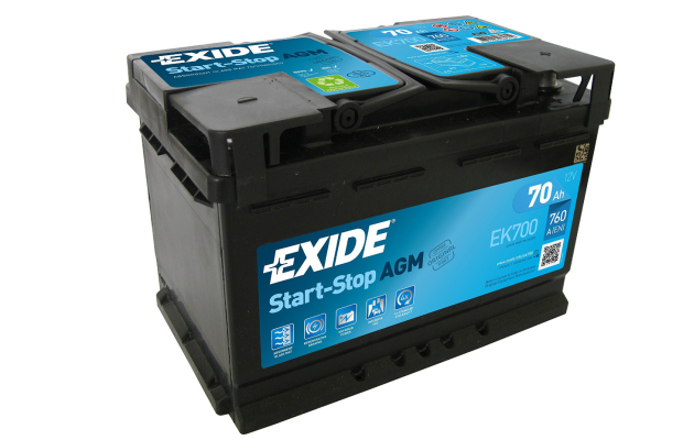 Akumulator EXIDE AGM START&STOP EK700 70Ah 760A EN