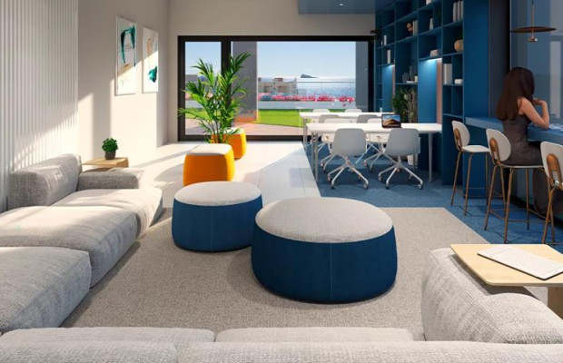 Wytworny apartament przy plaży z widokiem na morze