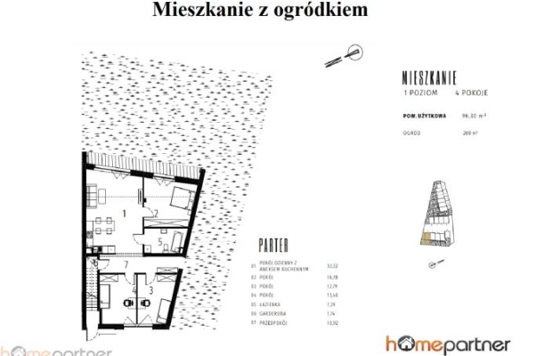 Mieszkanie z ogrodem
