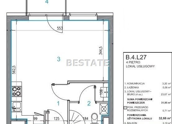Lokal na Gaju, możliwe 2 pokoje,balkon