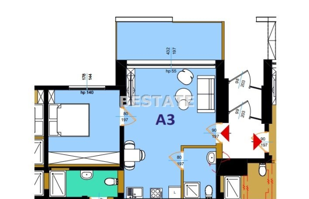 8 kawalerek w bloku mieszkalnym, Bugaj