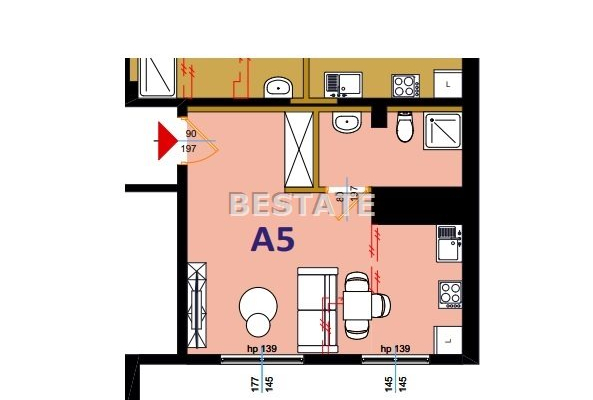 8 kawalerek w bloku mieszkalnym, Bugaj