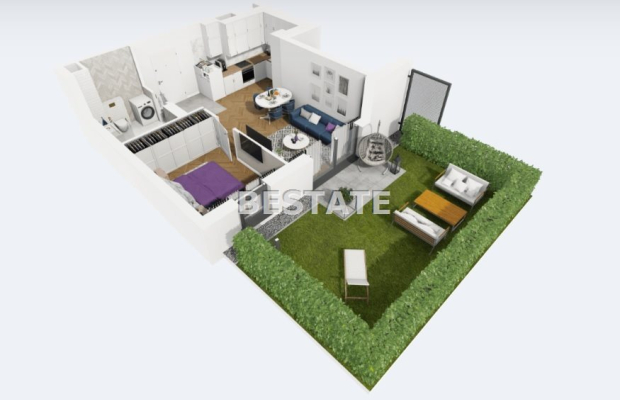 2 pokoje z tarasem i ogrodem, apartamenty Widzew