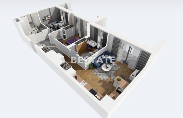 Apartament, 4 pokoje, loggia + blkon, Widzew