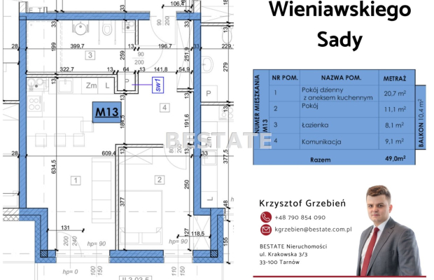 Biuro Nieruchomości  BESTATE  zaprasza do zapoznania się z nową ofertą deweloperską - osiedla mieszkaniowego  "WIENIAWSKIEGO SA