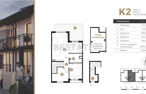 Z przyjemnością przedstawiam Państwu inwestycję w Dębicy, oferującą komfortowe i bezczynszowe apartamenty w zabudowie szeregowe