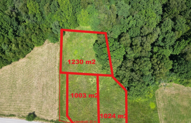 10 arowa działka 14 km od granic Krakowa