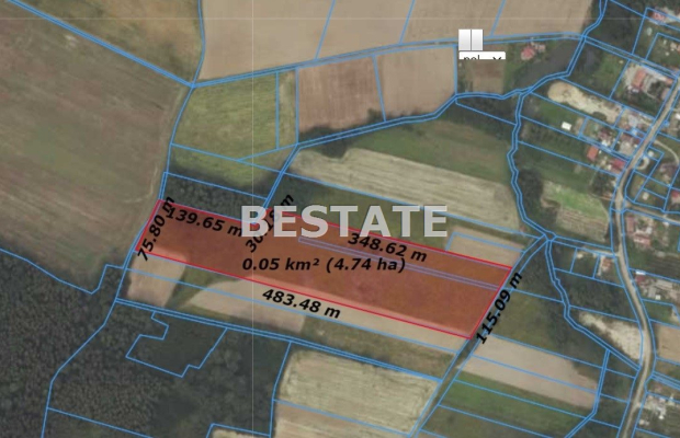 Działka 5,43 ha pod każdą uprawę