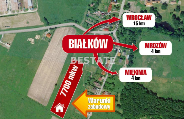 Duża dz. budowlana pod Wrocławiem