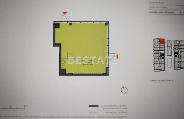 Deweloperski lokal usługowy 47,34 m2, Śródmieście