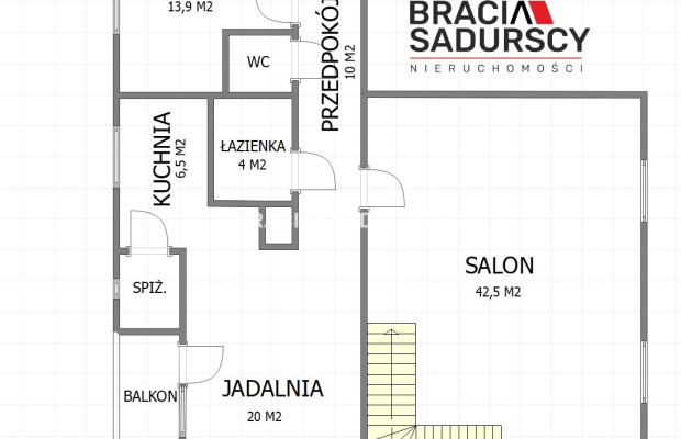 Dwupoziomowe mieszkanie w centrum Krakowa