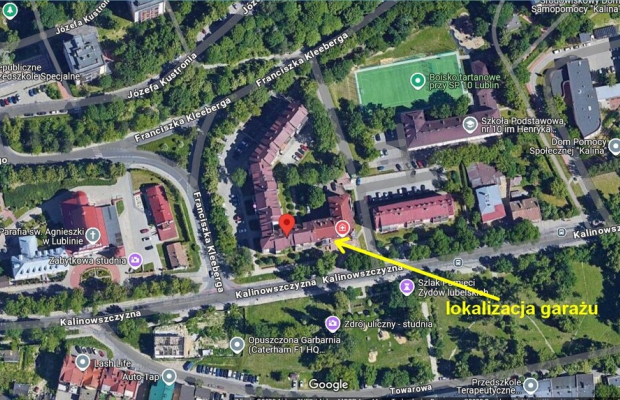 Garaż w budynku ul. Kalinowszczyzna.