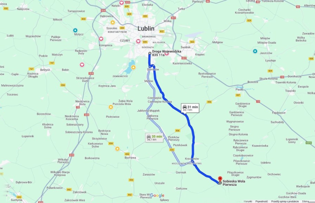 Dom/siedlisko na wsi 35 km od Lublina.