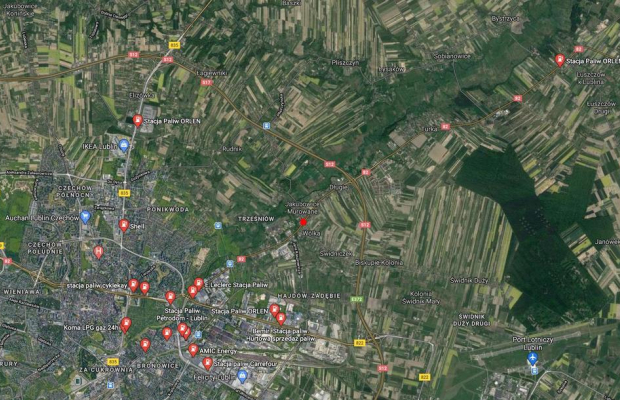 Działka usł. z przeznacz. pod bud. stacji paliw