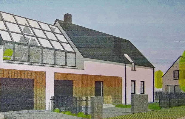 Działka z projektem na dwa domy dwulokalowe