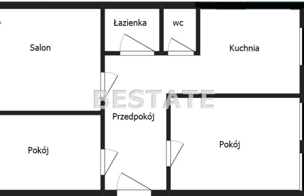 3 pokoje,oddzielna kuchnia,balkon,piwnica,centrum