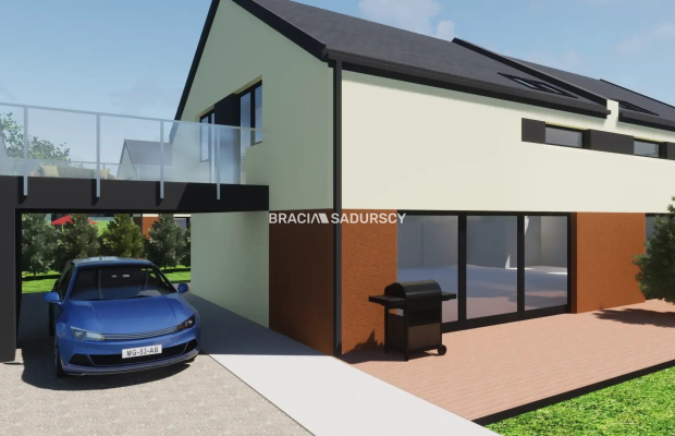 Domy Bliźniaki 131 m2w otulinie lasu Michałowice 
