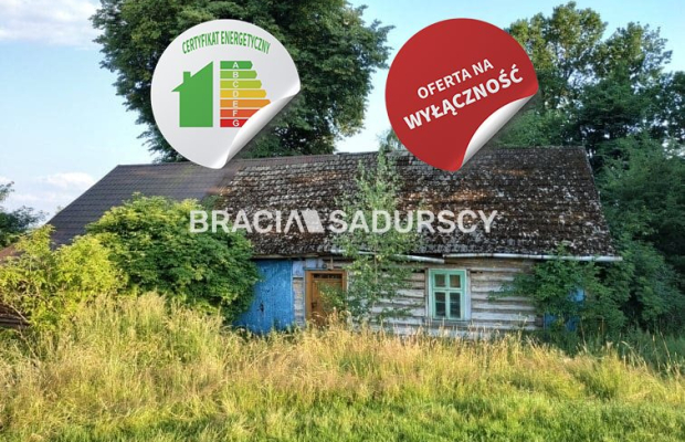 Działka rolna z drewnianym domem Nowa Wieś 