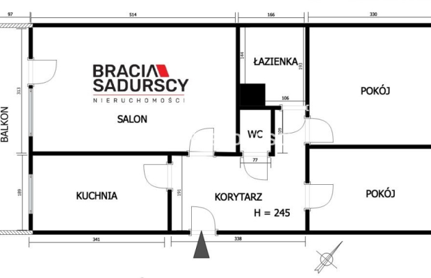 3 pok mieszkanie z dużym balkonem os. Przy Arce