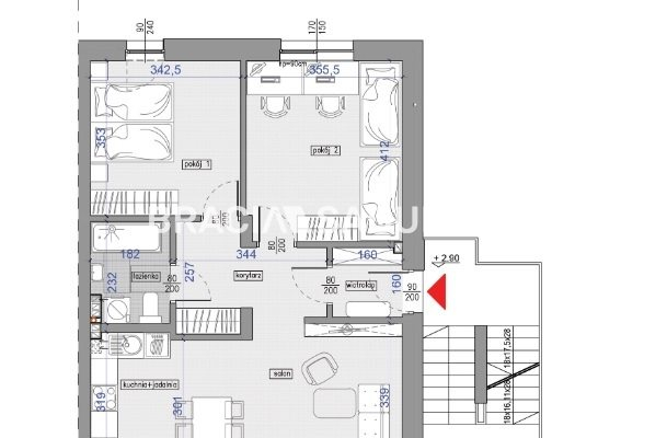 3 pok 63m2 balkon+taras Biezanów 11.400/m2
