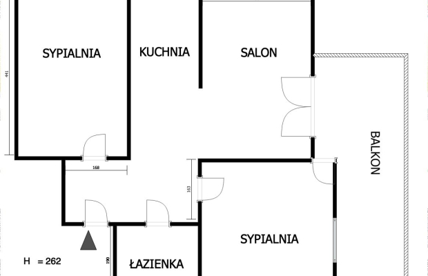 3 pokoje - 57,14m2 - Bronowice Residence