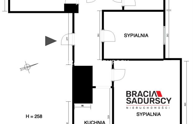 63 m² | 4 niezależne pokoje | Osiedle Krakowiaków