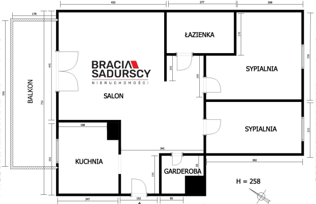 Nowe mieszkanie 3 pok. z osobną kuchnią Łagiewniki