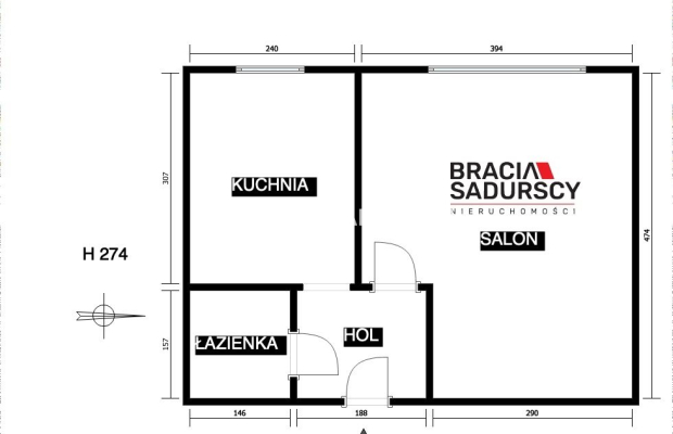1-POK + KUCHNIA 31M2 OS WILLOWE NOWA HUTA PIWNICA