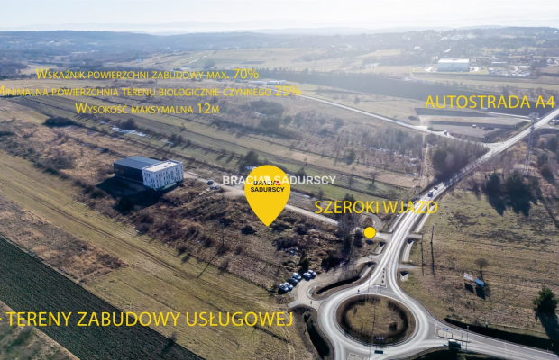 Działka komercyjna przy A4  pod stacje paliw 