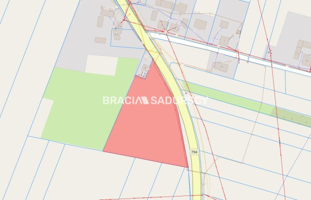 Działka usługowa przy drodze wojewódzkiej nr 794