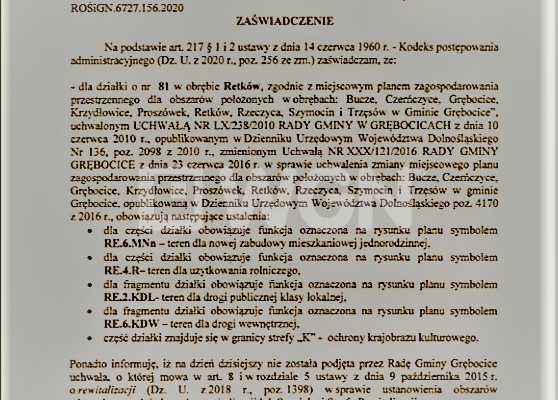 Retków, działka budowlana 63,5ar, sprzedam, 190 000zł.  
  
Na sprzedaż atrakcyjna działka budowlana w miejscowości Retków, gmi