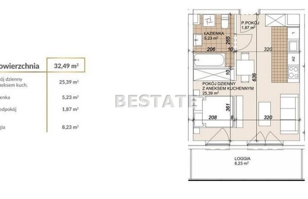 Kawalerka 32m2,balkon 8m2,blisko centrum