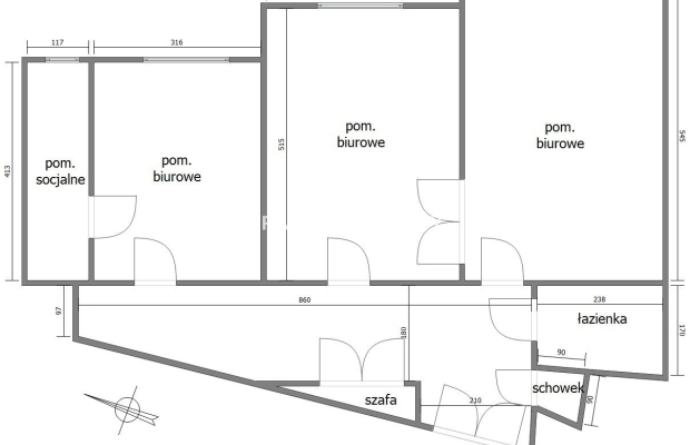 kamienica z windą, lokal biurowy 80m2, 3pok