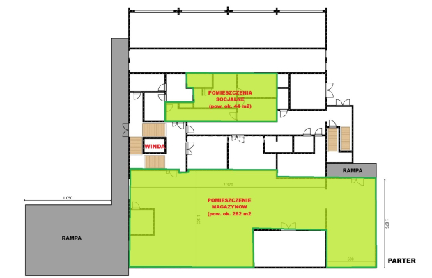 Kokotów, magazyn z częścią biurową 420 m2 - 10 500 zł.  
 
Do wynajęcia magazyn na parterze z powierzchnią biurową na II kondyg