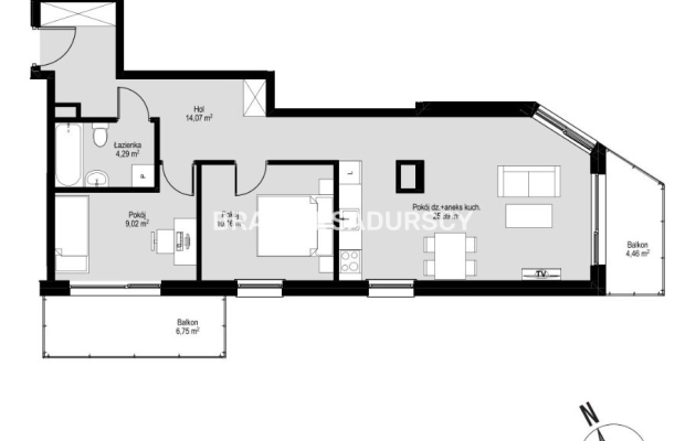 MIESZKANIA W KAMERALNYM BUDYNKU, PRĄDNIK CZERWONY