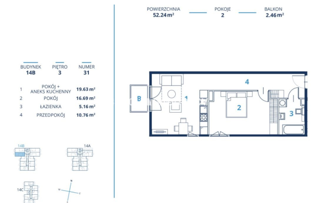 Gotowa inwestycja - metraże od 39 m2, Kraków