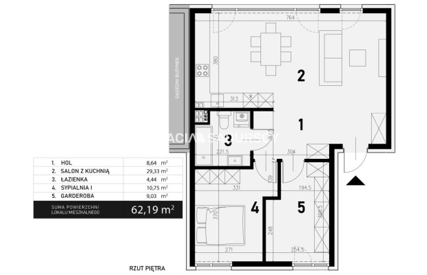 Mieszkanie 3-pokojowe z możliwością wydzielenia 4 
