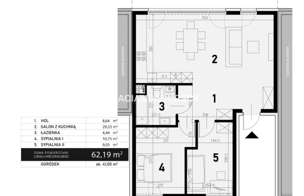 Mieszkanie 3-pokojowe z możliwością wydzielenia 4 