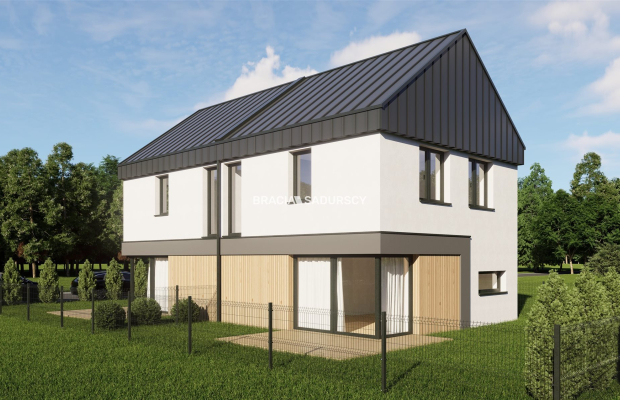 3pok.65m2  dwupoziomowe/nowoczesna bryła budynku 