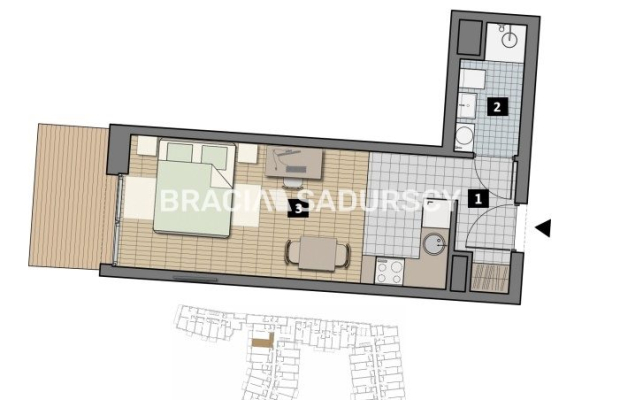Dostępne mieszkania od 25m2 do 63m2. 