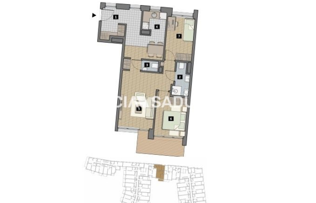 Dostępne mieszkania od 25m2 do 63m2. 