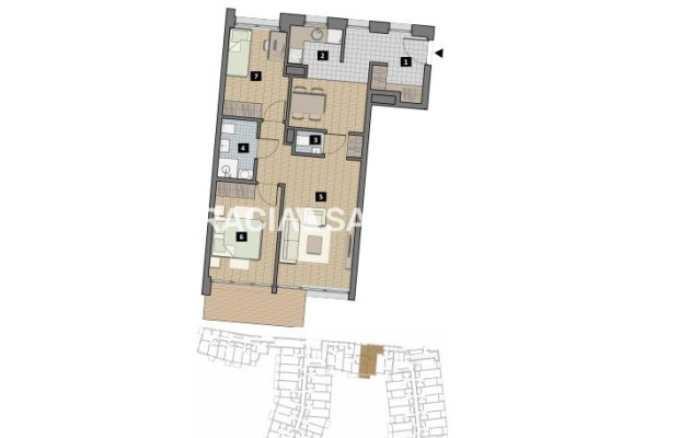 Dostępne mieszkania od 25m2 do 63m2. 