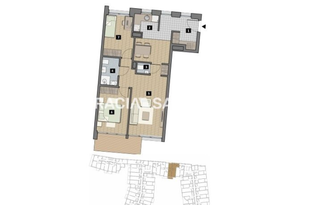 Dostępne mieszkania od 25m2 do 63m2. 