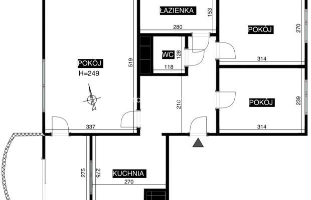 M-3 pok + kuchnia |54 M|piwnica|balkon| Kurdwanów