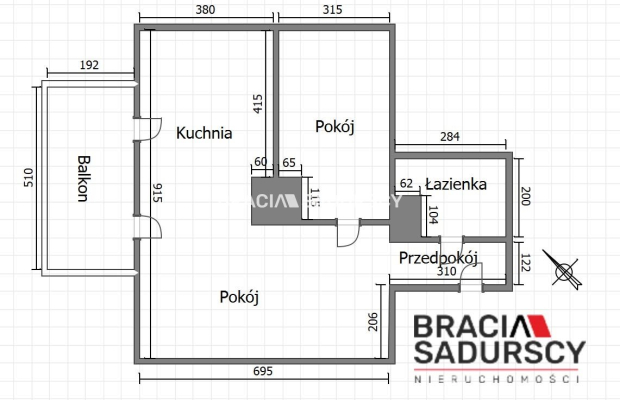  MIESZKANIE 2 POKOJE BALKON GARAŻ BRONOWICE 