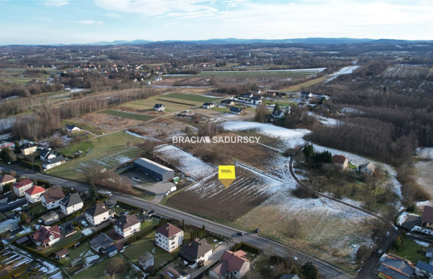 Działka budowlana w Jaśkowicach k/Skawiny gm. Skawina, powiat krakowski. Działka o powierzchni 6200 m2 i wymiarach części główn