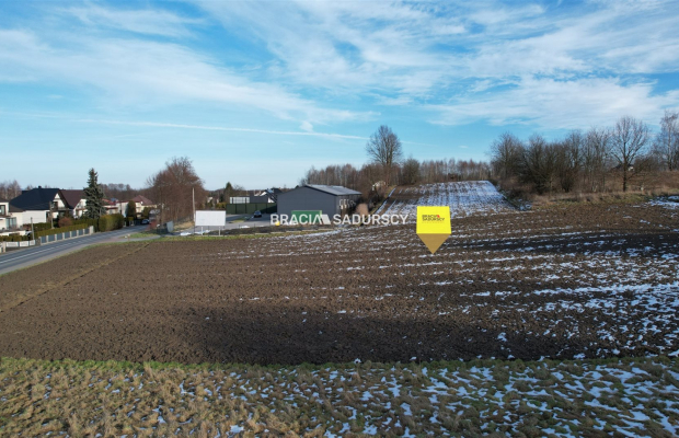 Działka budowlana w Jaśkowicach k/Skawiny gm. Skawina, powiat krakowski. Działka o powierzchni 6200 m2 i wymiarach części główn