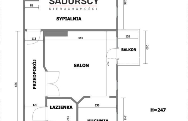 2-pok, Podgórze Duchackie, z balkonem