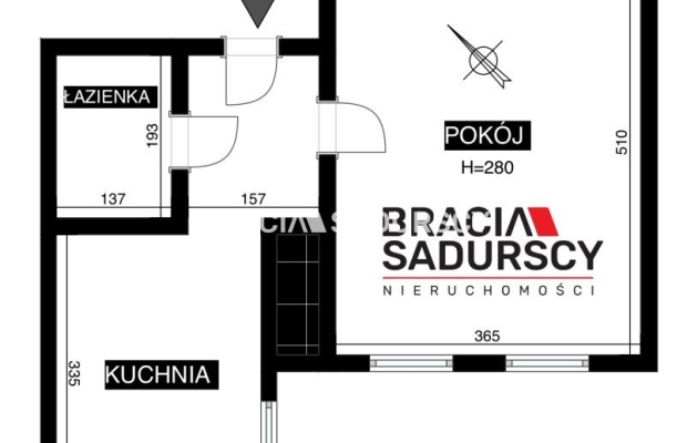 1 pok z oddzielną jasną kuchnią Grzegórzki